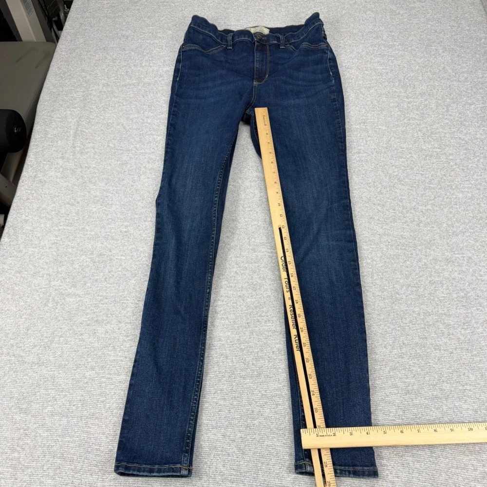 Free People Womens High Rise Skinny Jeans Dark Wash‎ Blue Denim Size 30R